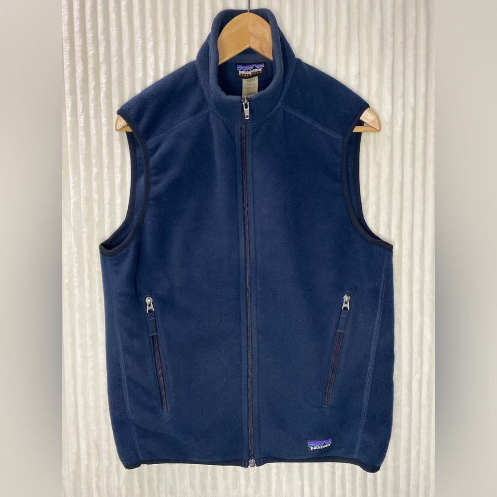 Vintage Patagonia Vest Mens S Sleeveless Lightweight Zip Pockets Synchilla Blue